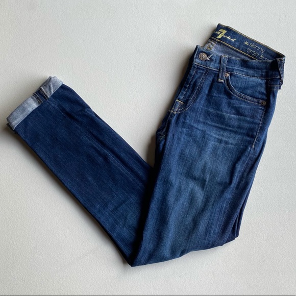 7 For All Mankind The Skinny Crop & Roll Jeans - Picture 4 of 8